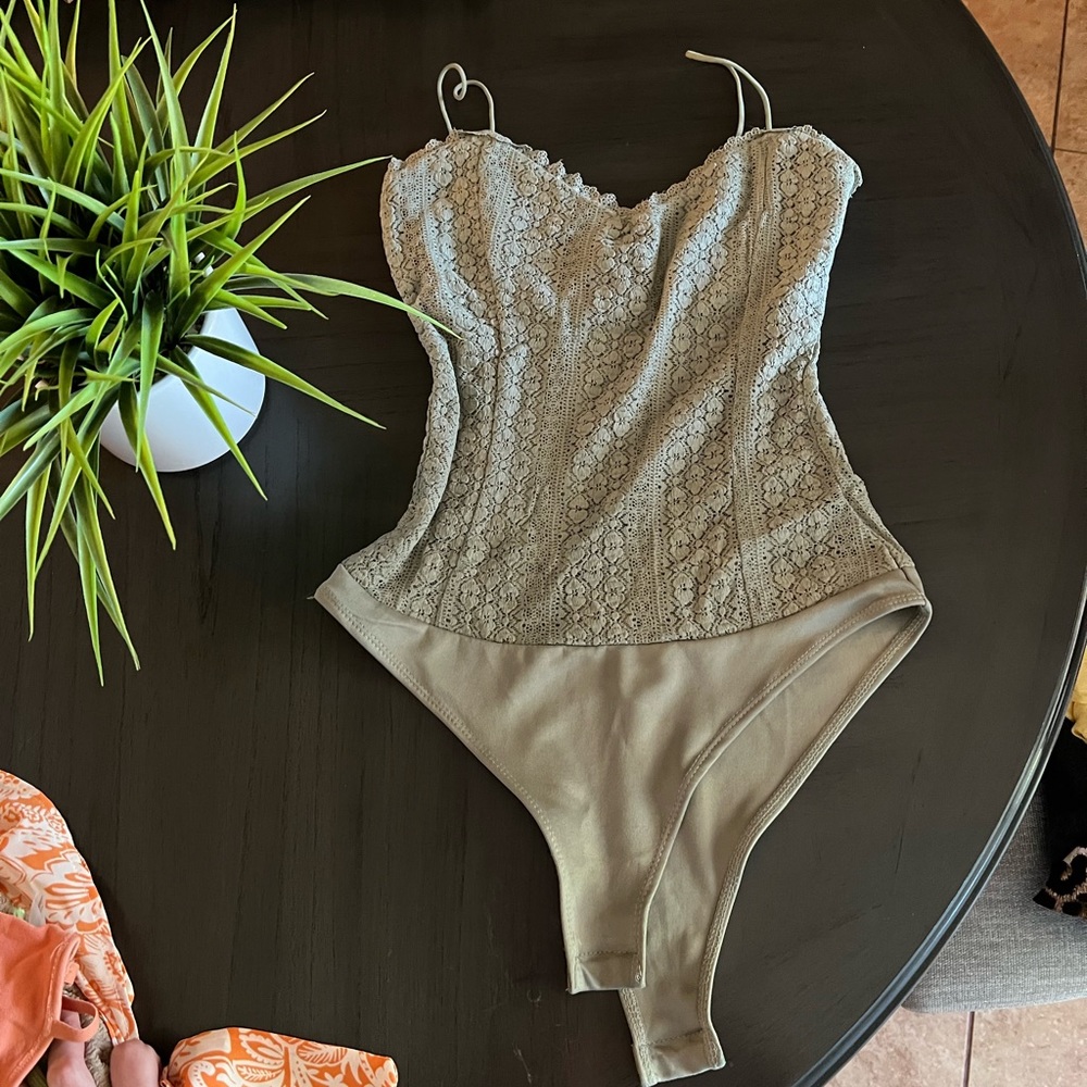 Olive green bodysuit